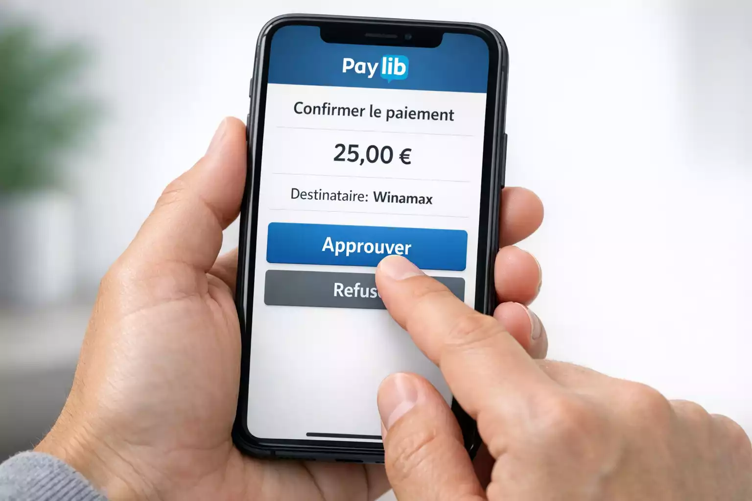 Procédure de dépôt Paylib sur Winamax