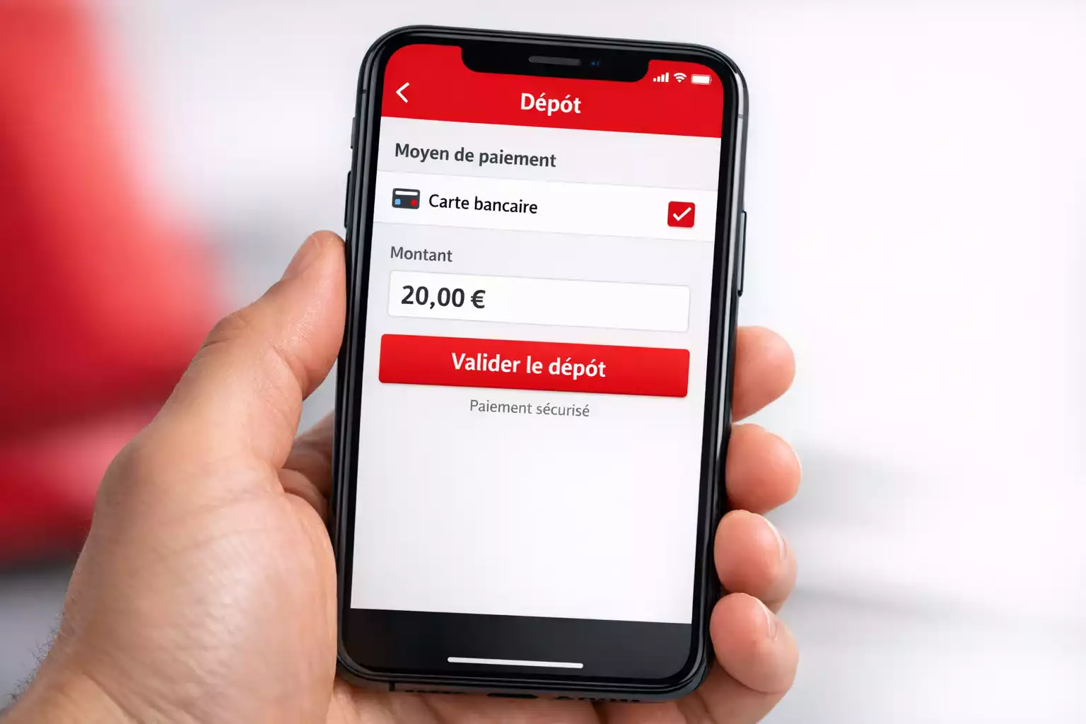 Dépôt par carte bancaire sur Betclic