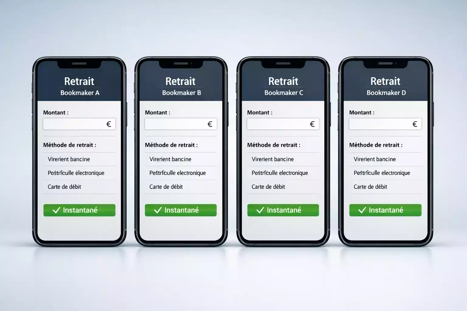 Les bookmakers français proposant le retrait instantané