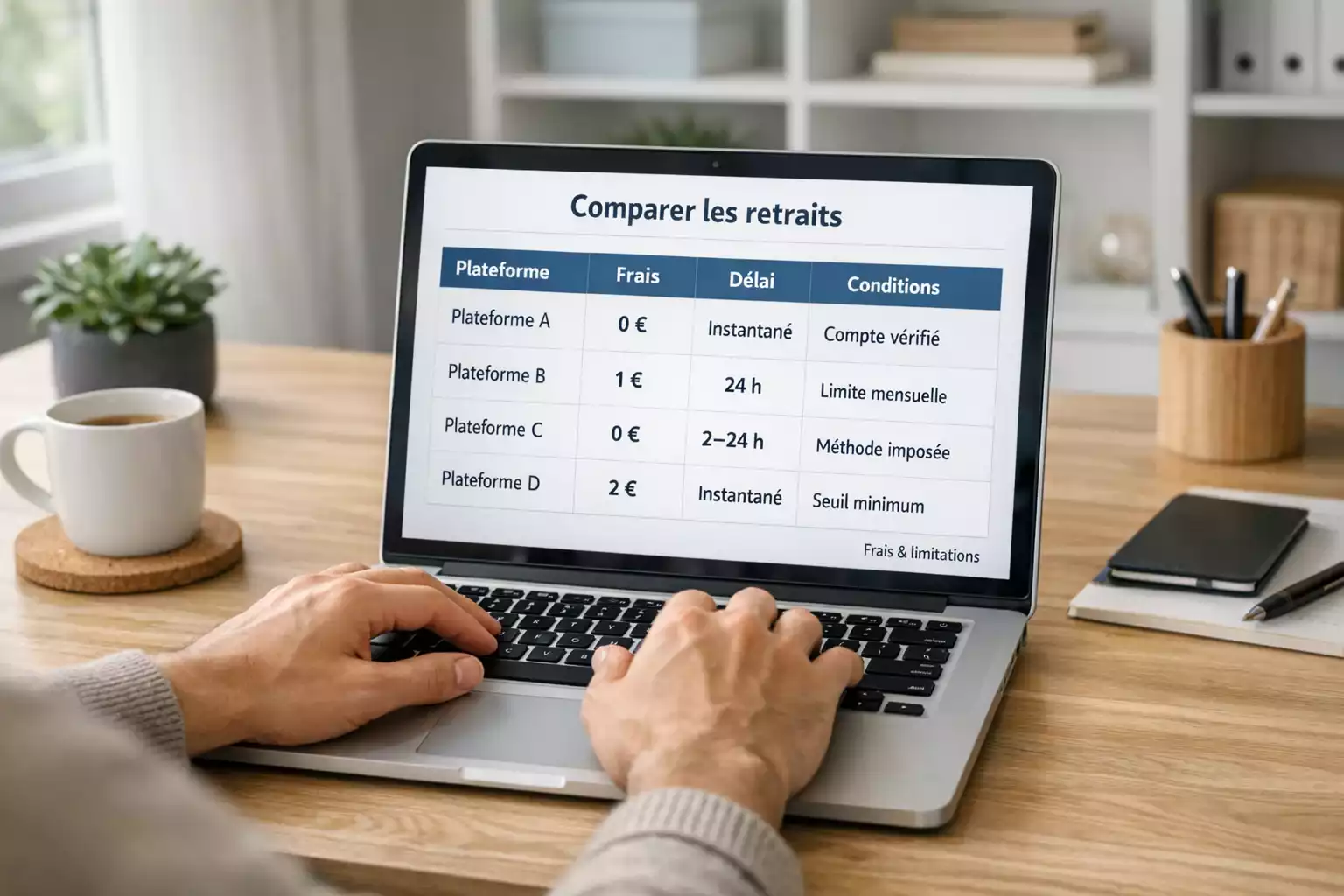 Comparatif des frais de retrait sur les bookmakers