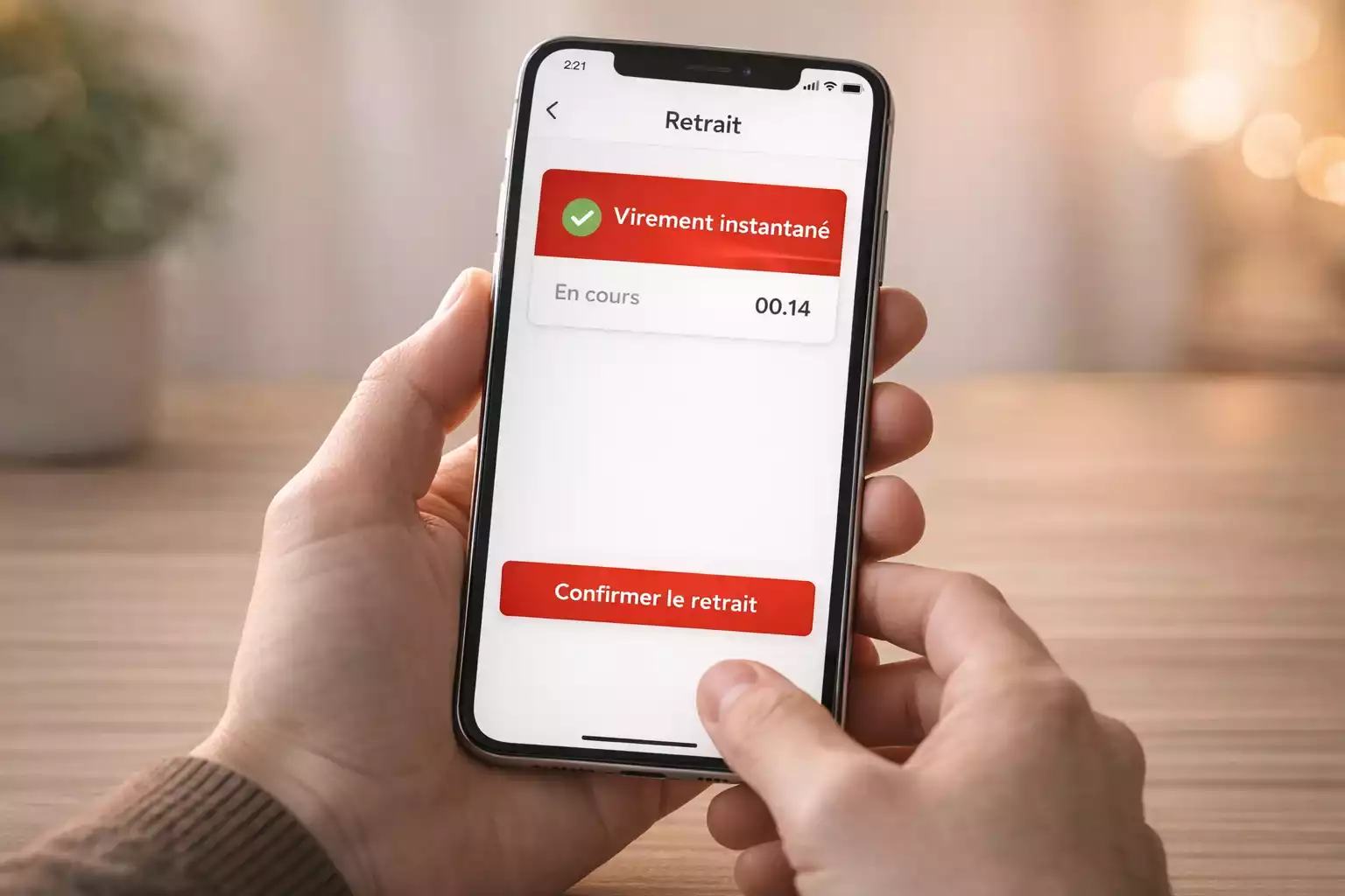 Retrait des gains sur Winamax