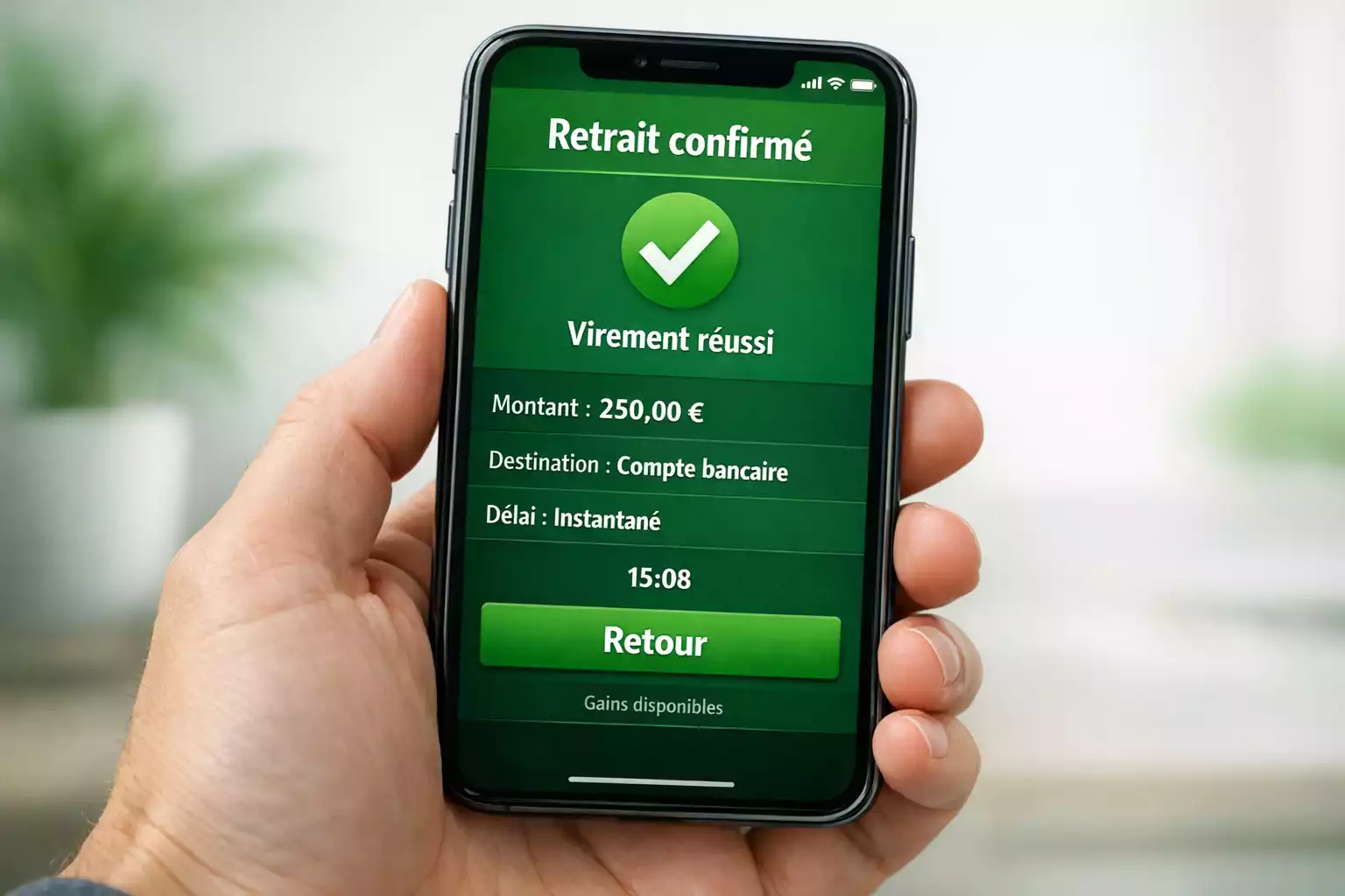 Retrait et virement sur Betclic