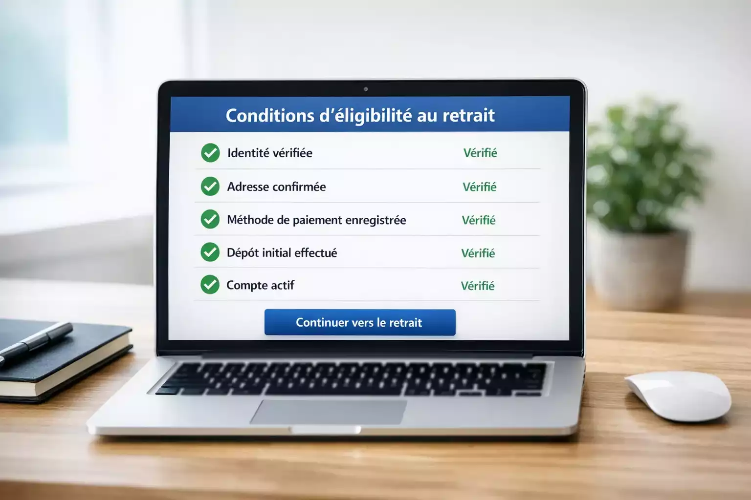 Conditions pour le retrait Visa sur Unibet