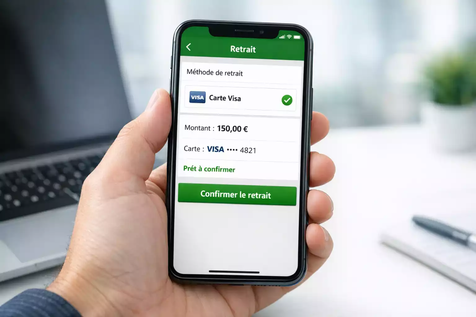 Retrait sur carte Visa chez Unibet