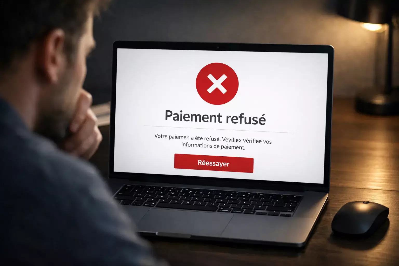 Carte bancaire refusée lors d'un paiement en ligne
