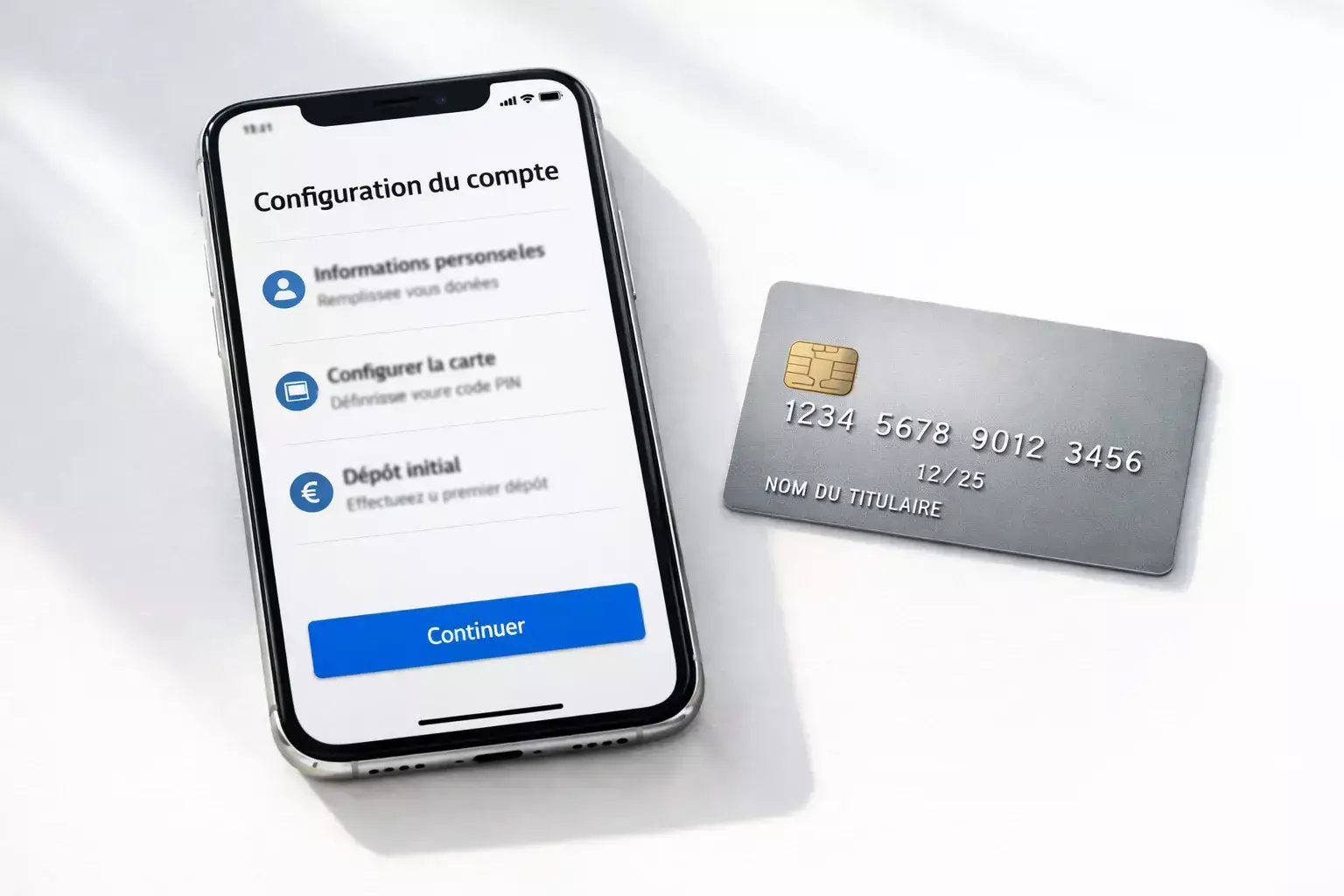 Configuration d'une application de néobanque