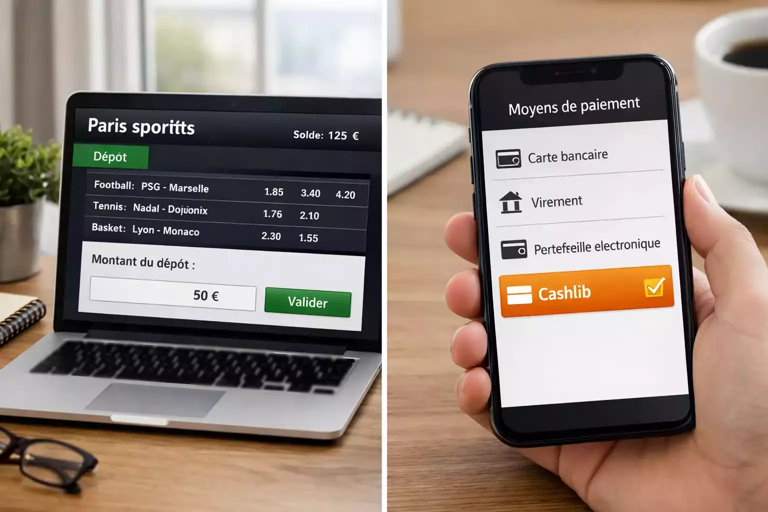 Sites de paris sportifs acceptant Cashlib en France