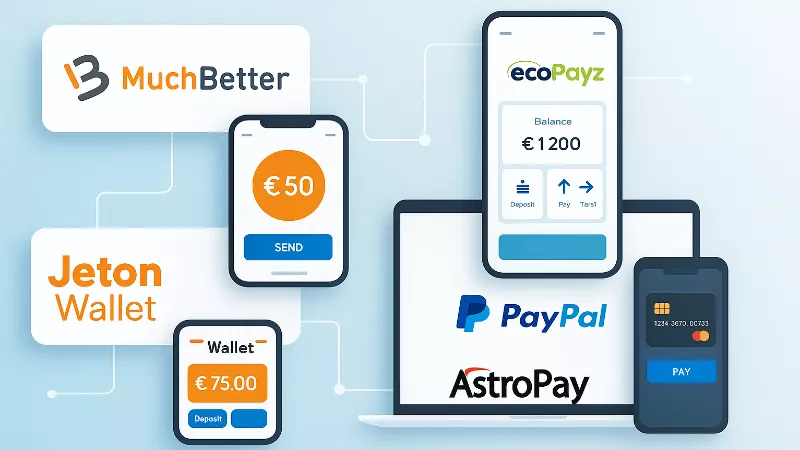 Nouveaux portefeuilles électroniques : MuchBetter, ecoPayz, Jeton et Astropay